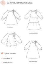 Charger l'image dans la galerie, Patron de couture robe/blouse Alysse